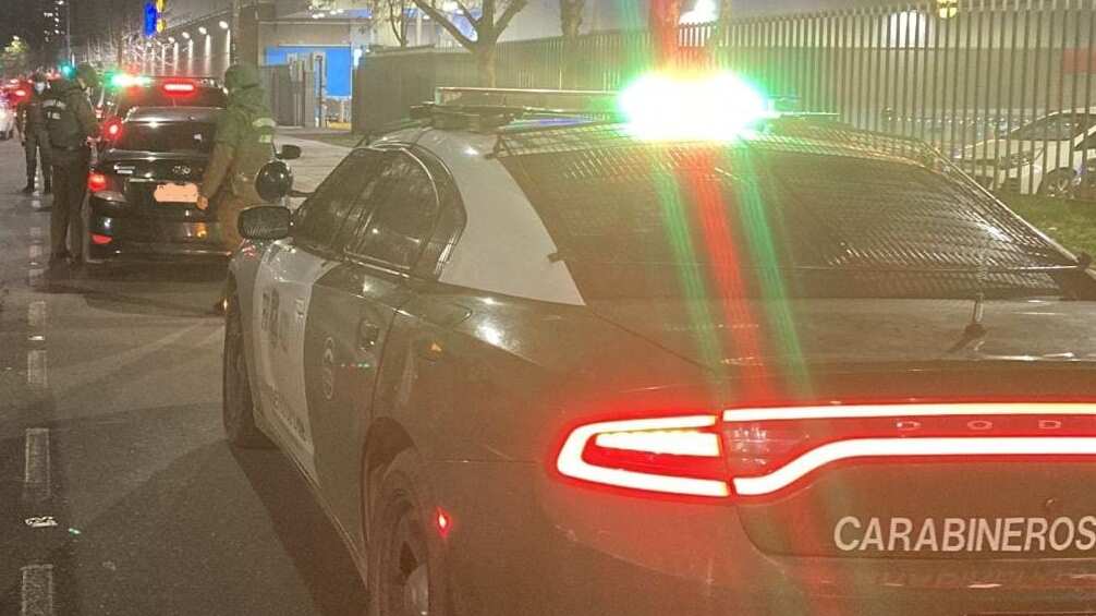 Control de Carabineros en el sector de la comuna de Cerro Navia.