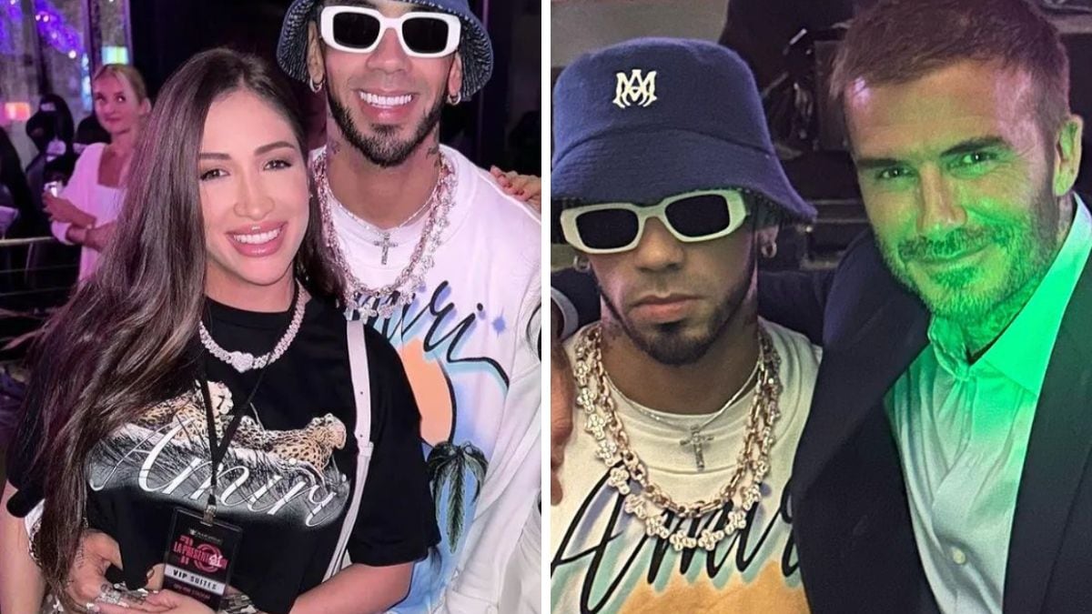 Anuel AA ya se muestra feliz con David Beckham.