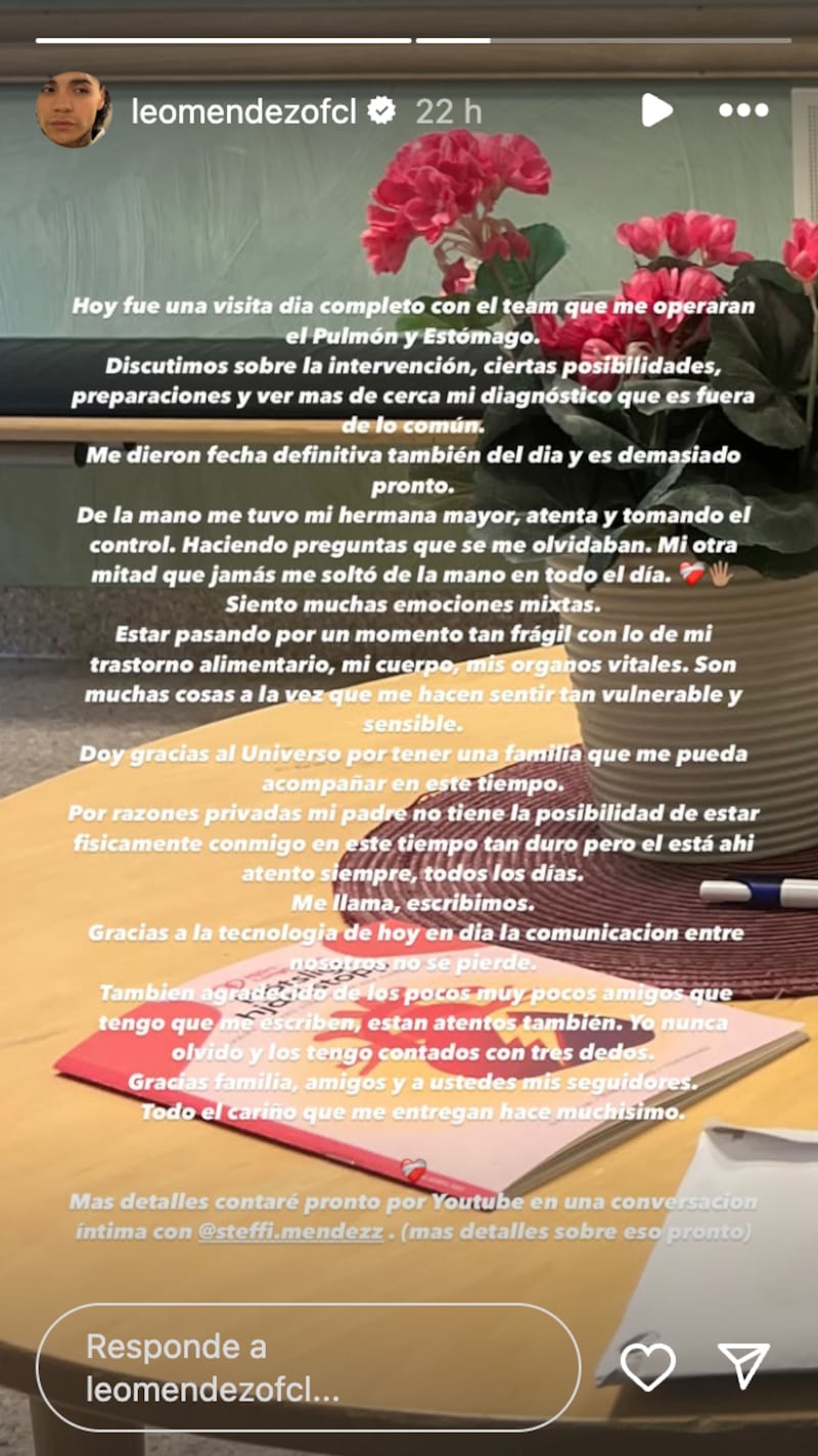 Leo Méndez | Captura: Instagram @leomendezofcl