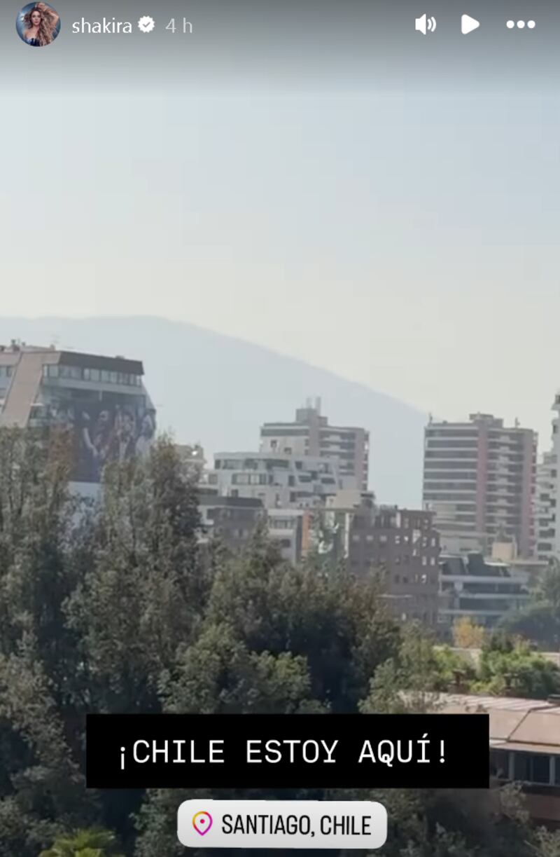 Shakira ¡ya está en Chile!