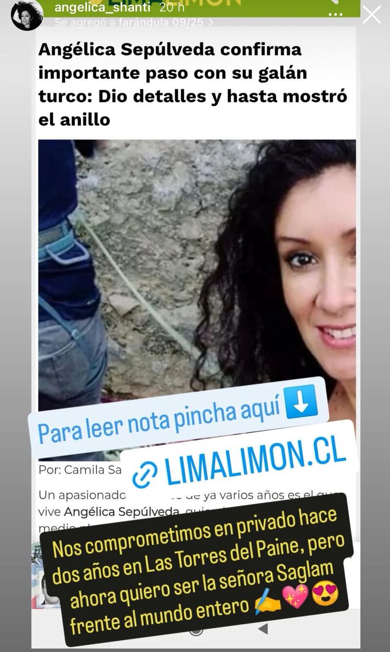Historia de Angélica Sepúlveda | Fuente: Instagram @angelica_shanti