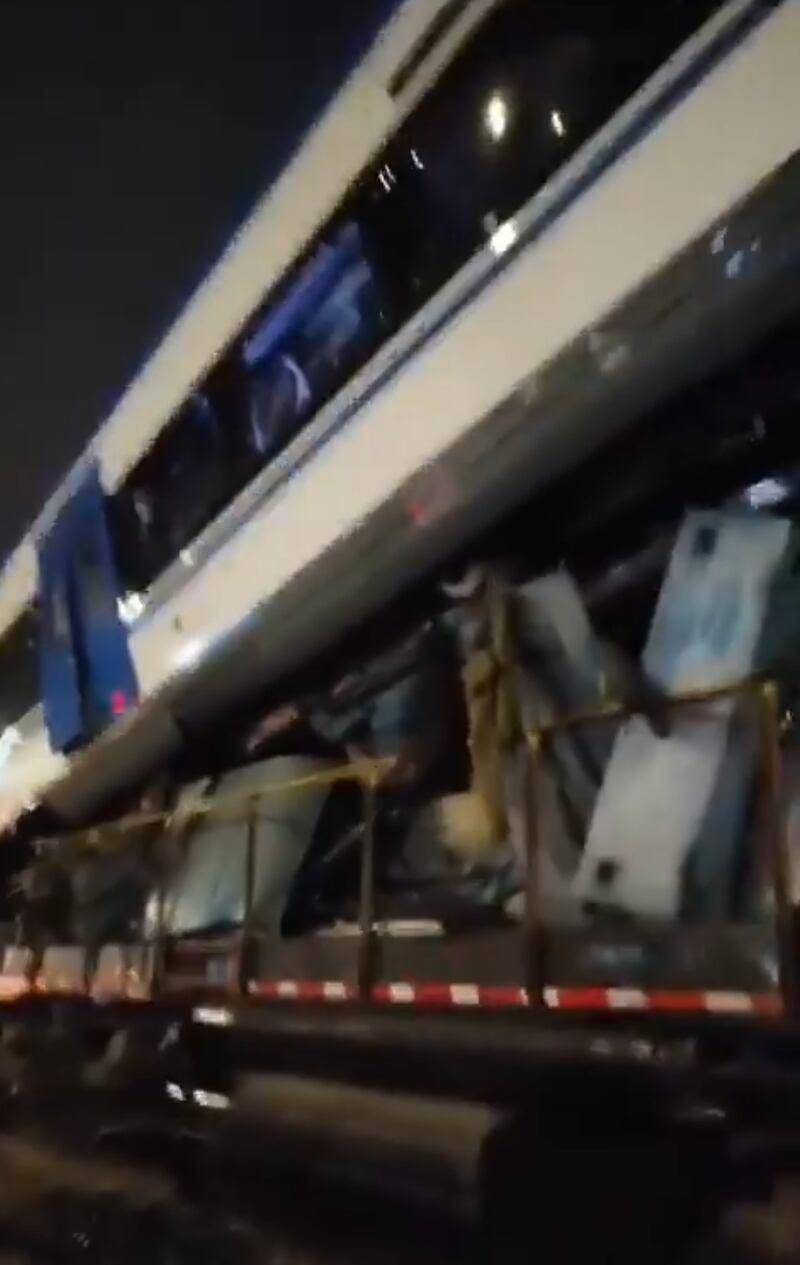 Choque trenes en San Bernardo | Fuente: X de IEC-180 CONTROL STGO