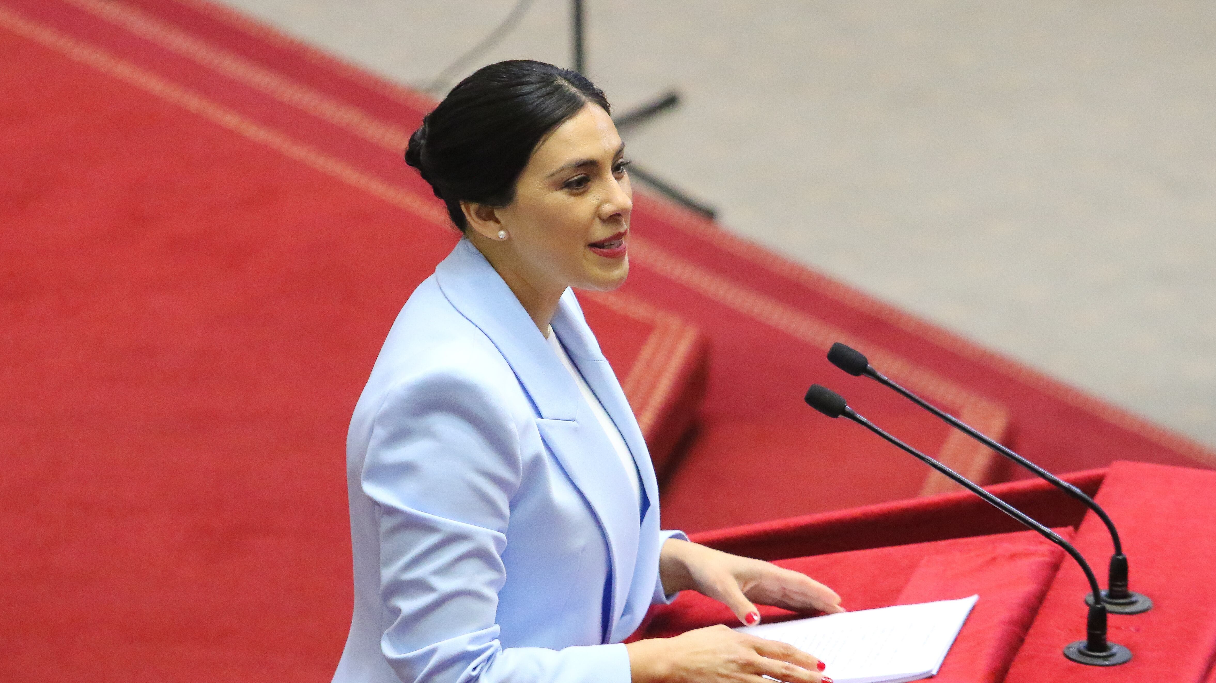 VALPARAÍSO: Cuenta publica Congreso Nacional | Diputada Karol Cariola, durante la Cuenta publica del Congreso Nacional.
FOTO: YVO SALINAS/AGENCIAUNO