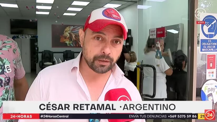 El argentino César Retamal aconsejó a los  chilenos a "que se pongan la mano en el corazón y salgan a trabajar".