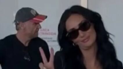 Pamela Díaz junto al senador Felipe Kast.