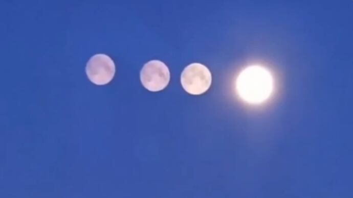 Cuatro lunas llenas aparecen en Rusia.