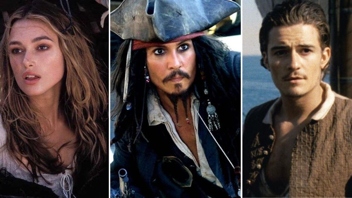 Protagonistas de 'Piratas del Caribe: la maldición del Perla Negra'