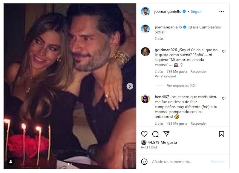 Joe Manganiello si è congratulato brevemente con Sofia Vergara per il suo compleanno