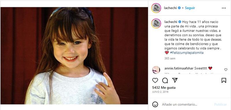 Paloma es la segunda hija de Juanes y Karen Martínez