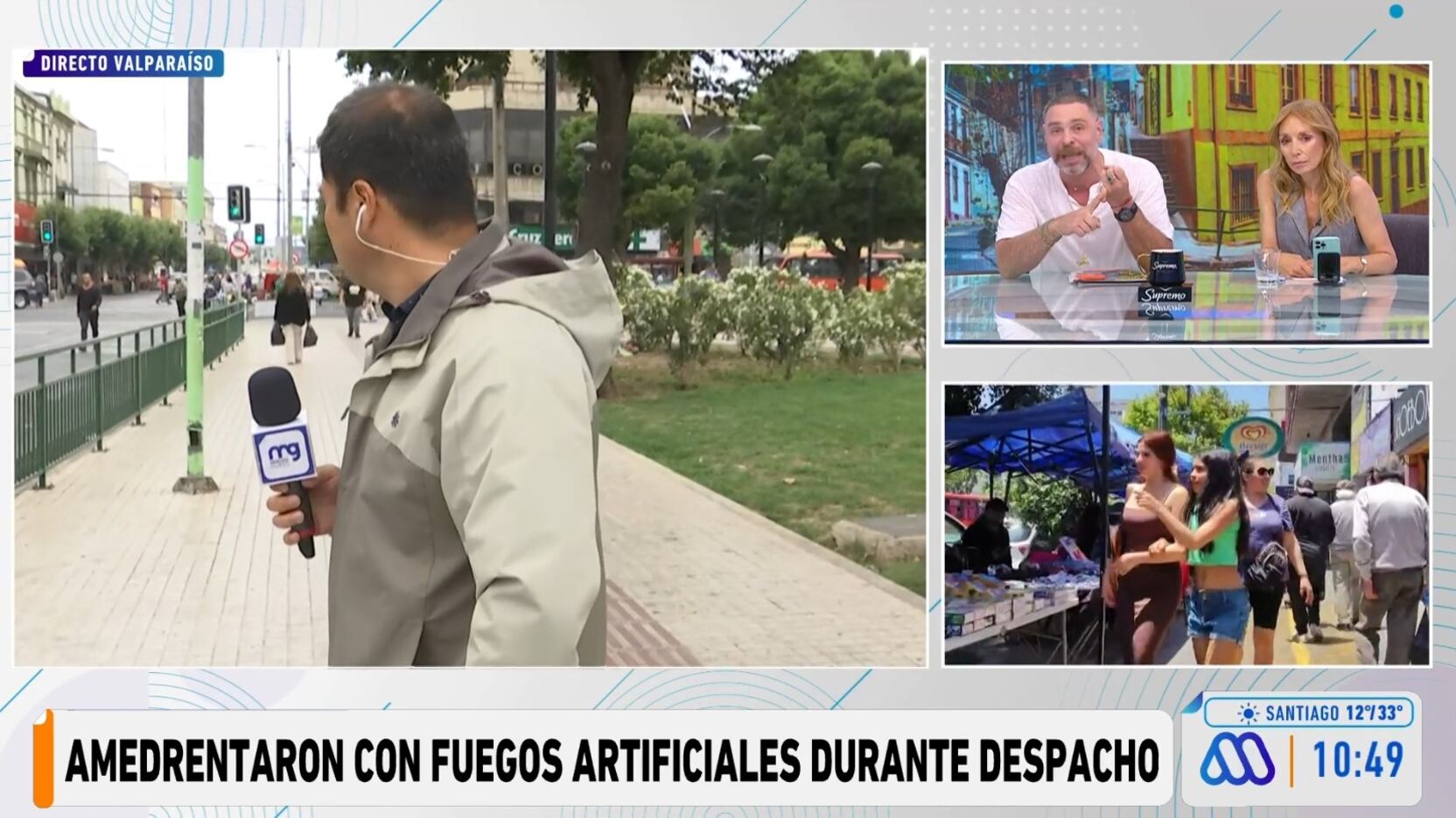 Intimidan a equipo de Mucho Gusto en Valparaíso