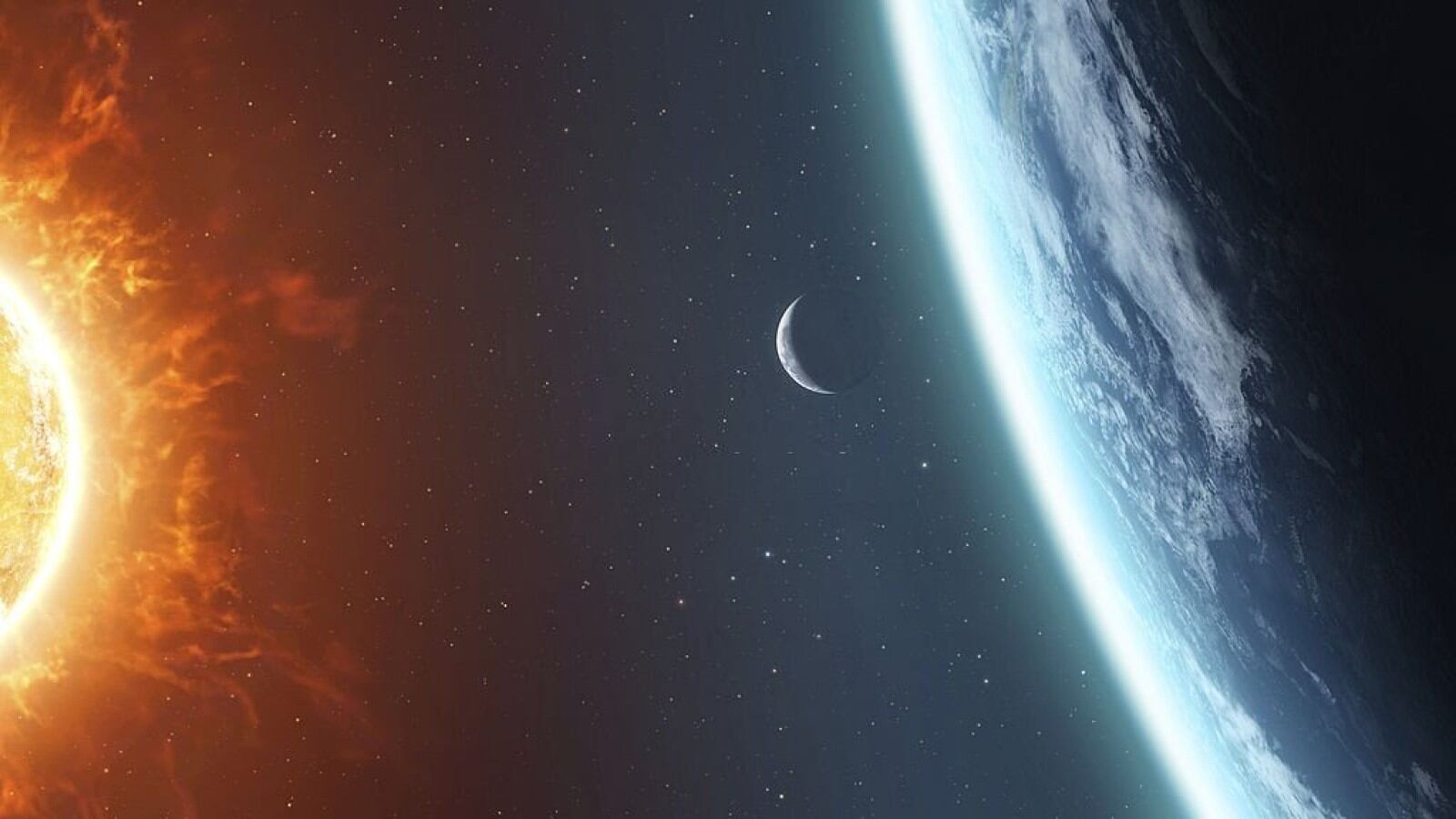 El Sol, la Luna y la Tierra