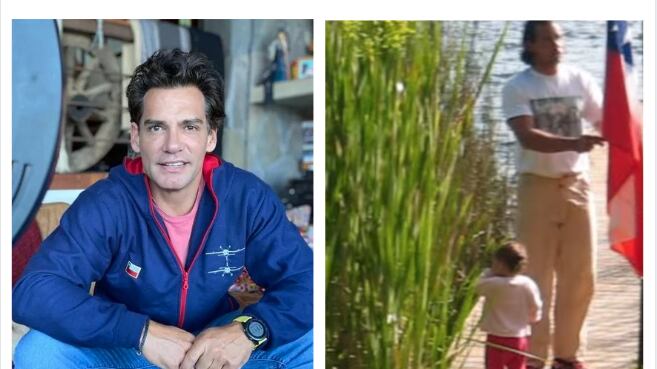 Cristián de la Fuente compartió un video jurando a la bandera junto a su hija Laura.