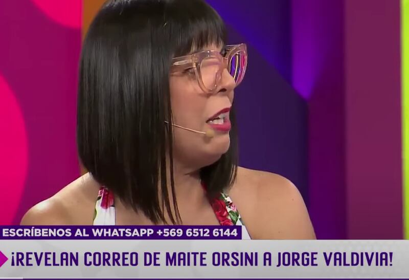 Revelan correo que Maite Orsini habría enviado a Jorge Valdivia.