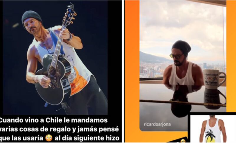 “Cuando vino a Chile, le mandamos varias cosas de regalo y jamás pensé que las usaría”, reveló de entrada la empresaria.

“Al día siguiente hizo el concierto con una de las poleras dodger, nuestras y esta es la segunda vez que me la mandan”, complementó junto a una imagen donde el guatemalteco aparece con la mencionada vestimenta.