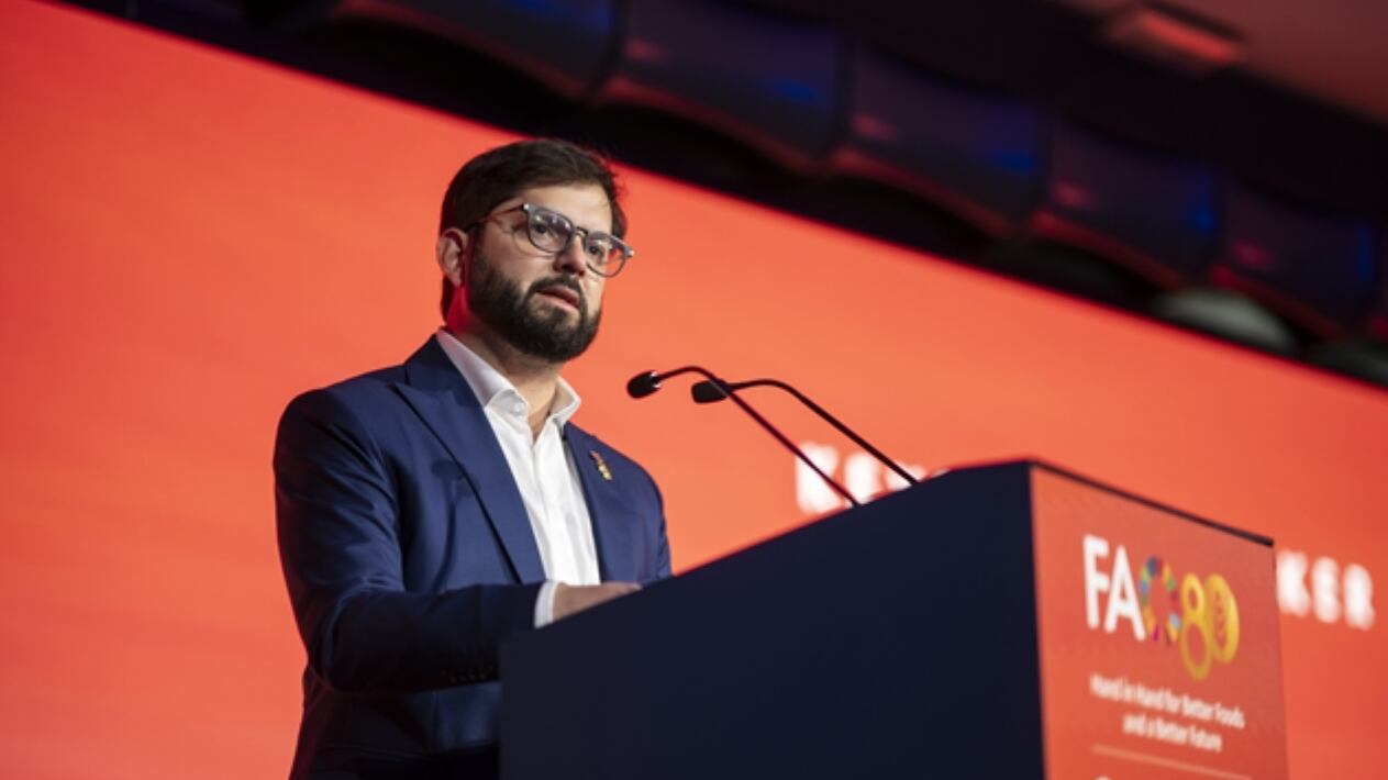 El presidente Boric hizo una intervención telemática en Enade 2025