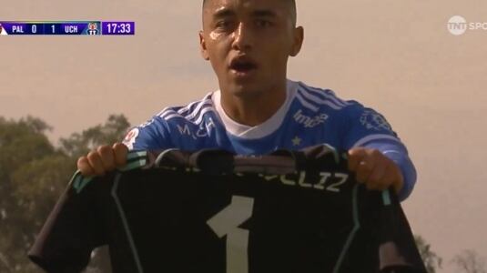 El delantero de la U, amigo del accidentado arquero de San Antonio Unido, le dedicó los goles que anotó a Palestino en Copa Chile.