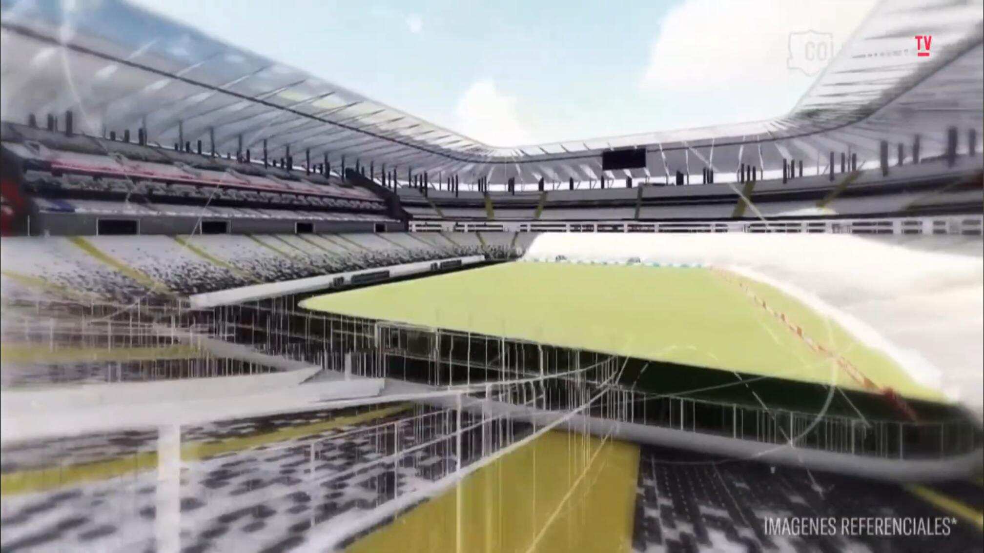Imagen referencial maqueta de la remodelación de Estadio Monumental