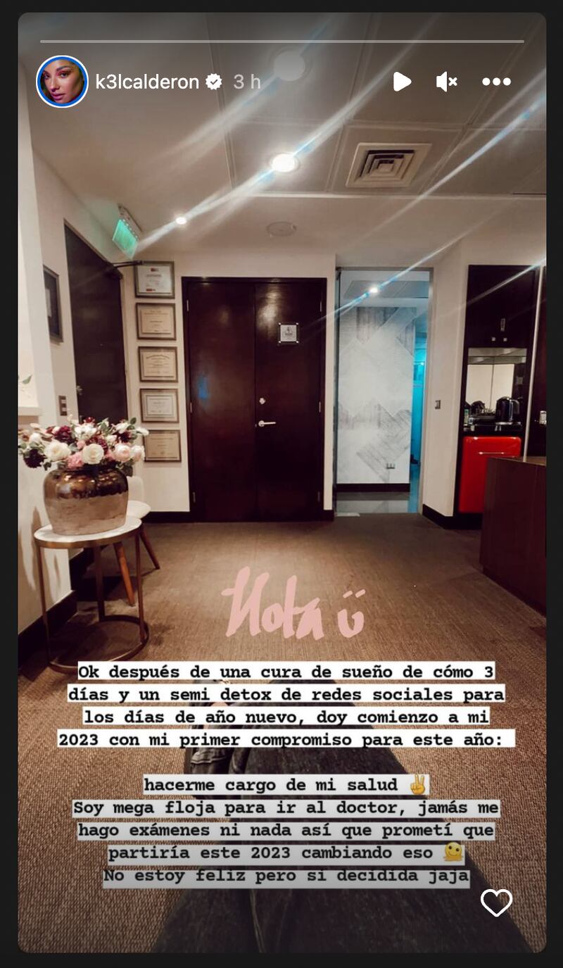 Kel Calderón historias | Fuente: Instagram