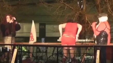 Las Indetectables en su polémica presentación en Valparaíso.