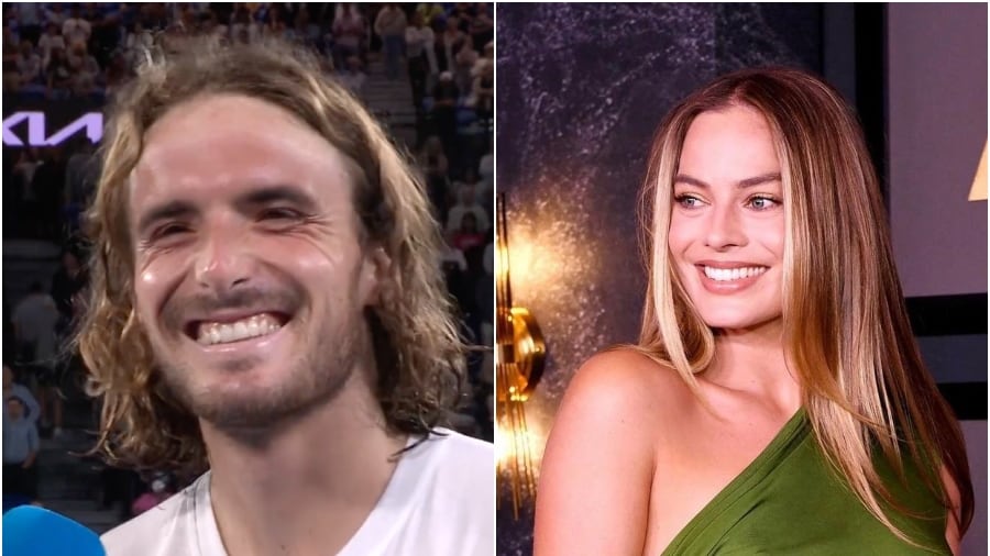 Stefanos Tsitsipas y Margott Robbie