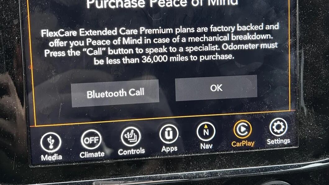 Anuncios en las pantallas de Jeep, Dodge y Chrysler