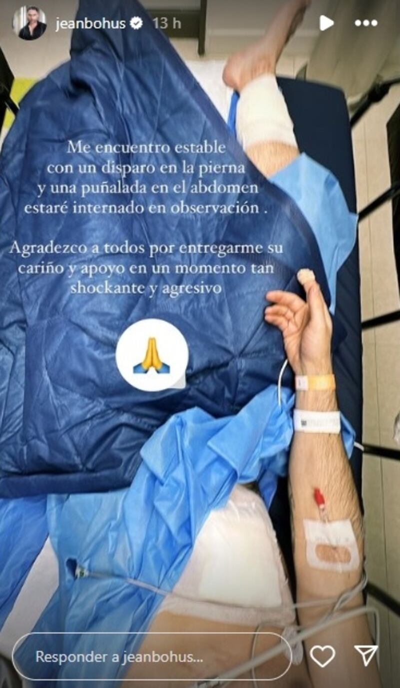 Jean Bohus fue baleado y acuchillado por unos delincuentes que anoche le robaron su automóvil.