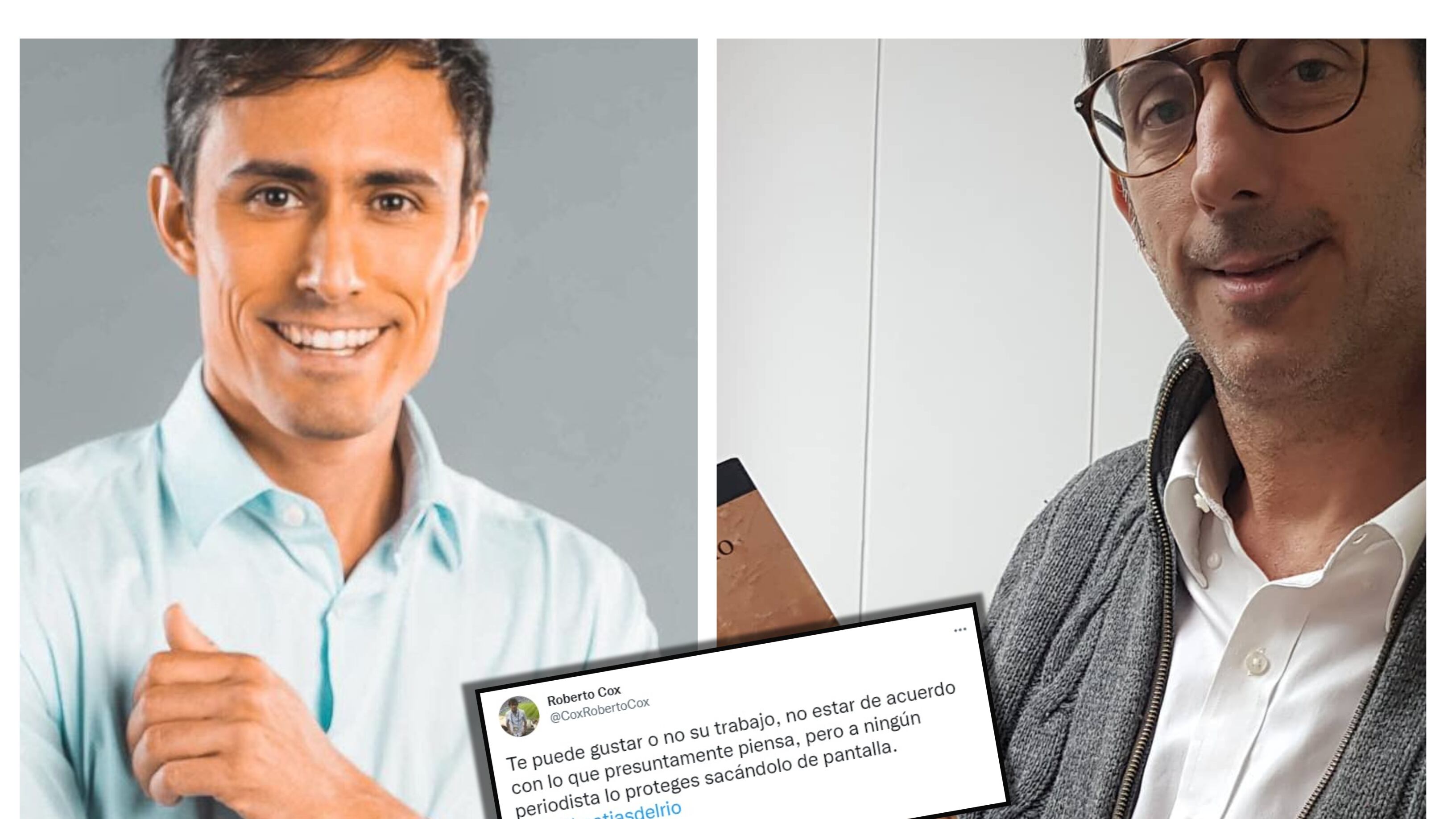 El lector de noticias de CHV, Roberto Cox, criticó la decisión de TVN de sacar de la conducción de "Estado Nacional" a Matías del Río.