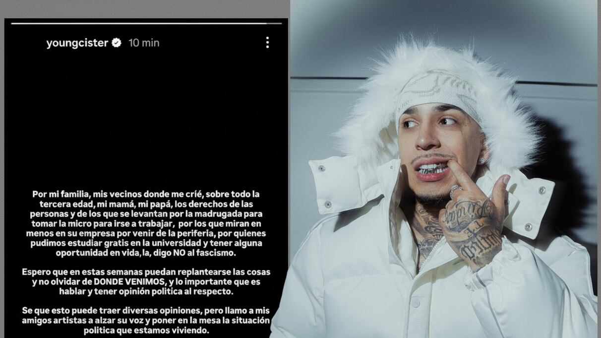 La segunda vuelta entre Jara y Kast cobra su primera víctima mediática. Young Cister intentó fijar postura desde su origen humilde, pero la polarización lo obligó a callar.