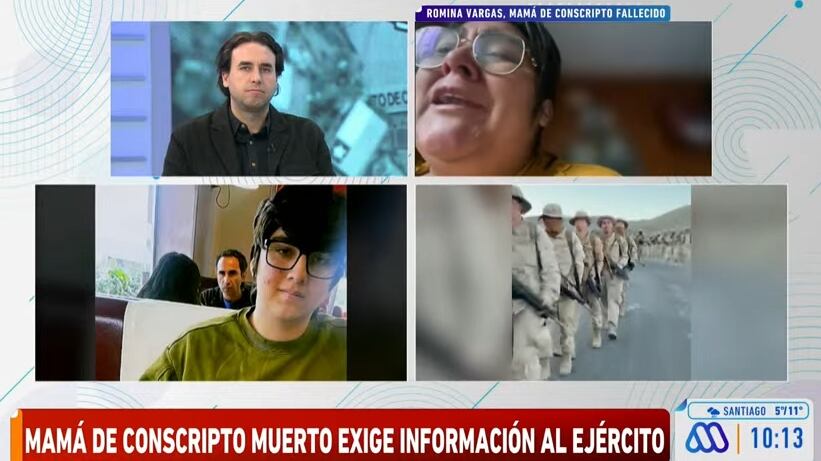 La madre de Franco Vargas pidió en el matinal de Mega que el Ejército le asegure que los dos instructores responsables de la muerte de su hijo paguen con cárcel el fallecimiento del conscripto.