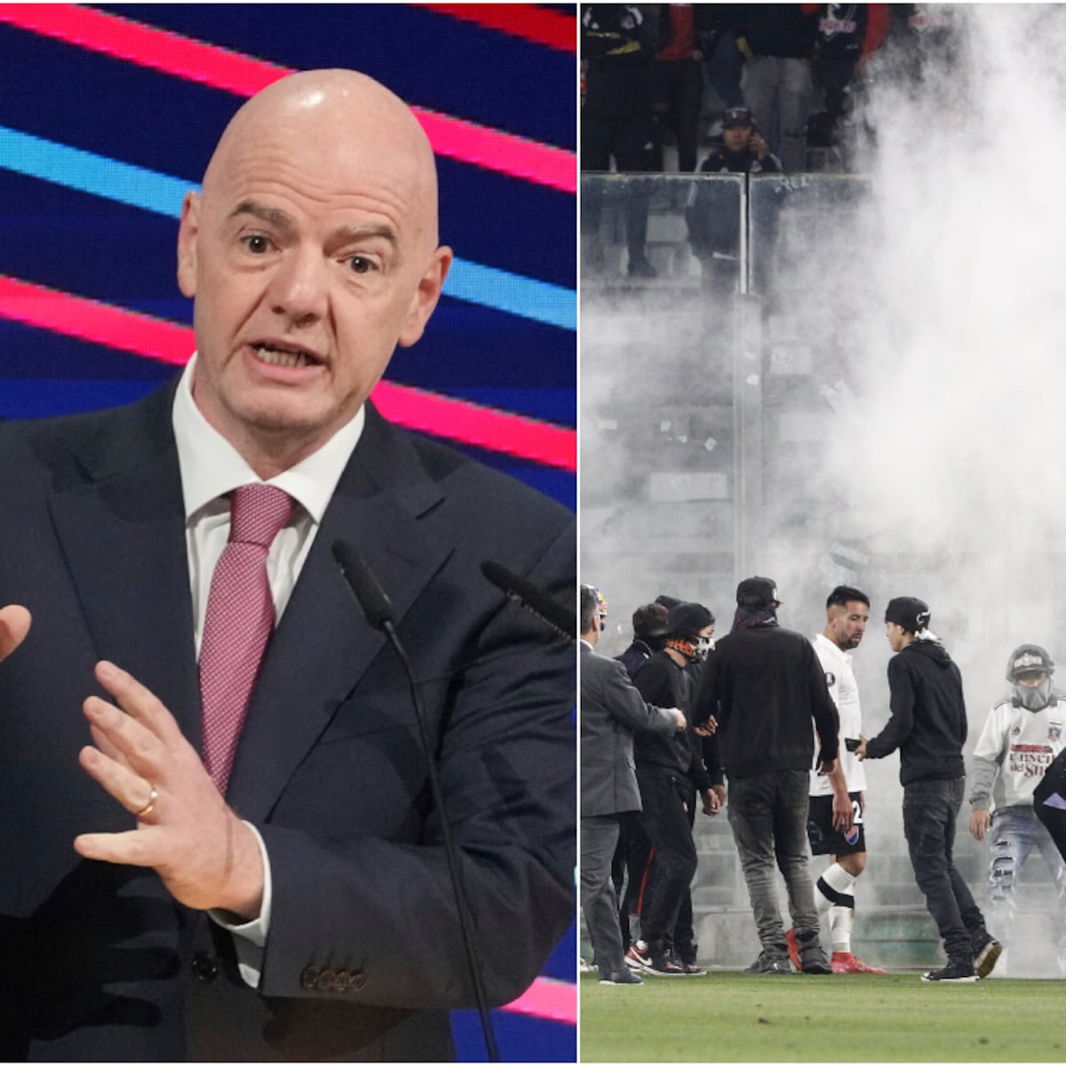 Gianni Infantino condena incidentes en partido de Colo Colo y Fortaleza Gianni Infantino condena incidentes en partido de Colo Colo y Fortaleza