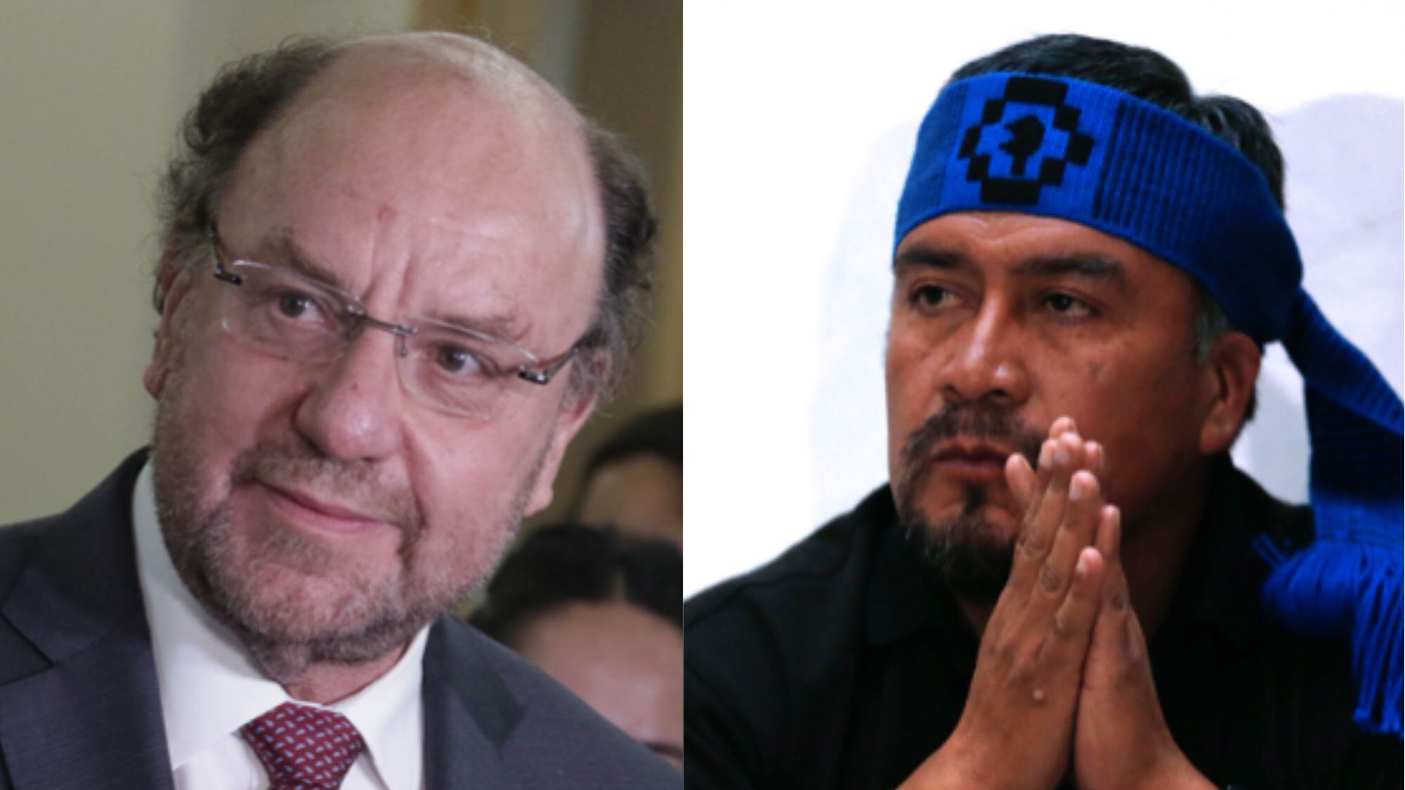 Alfredo Moreno y Héctor Llaitul