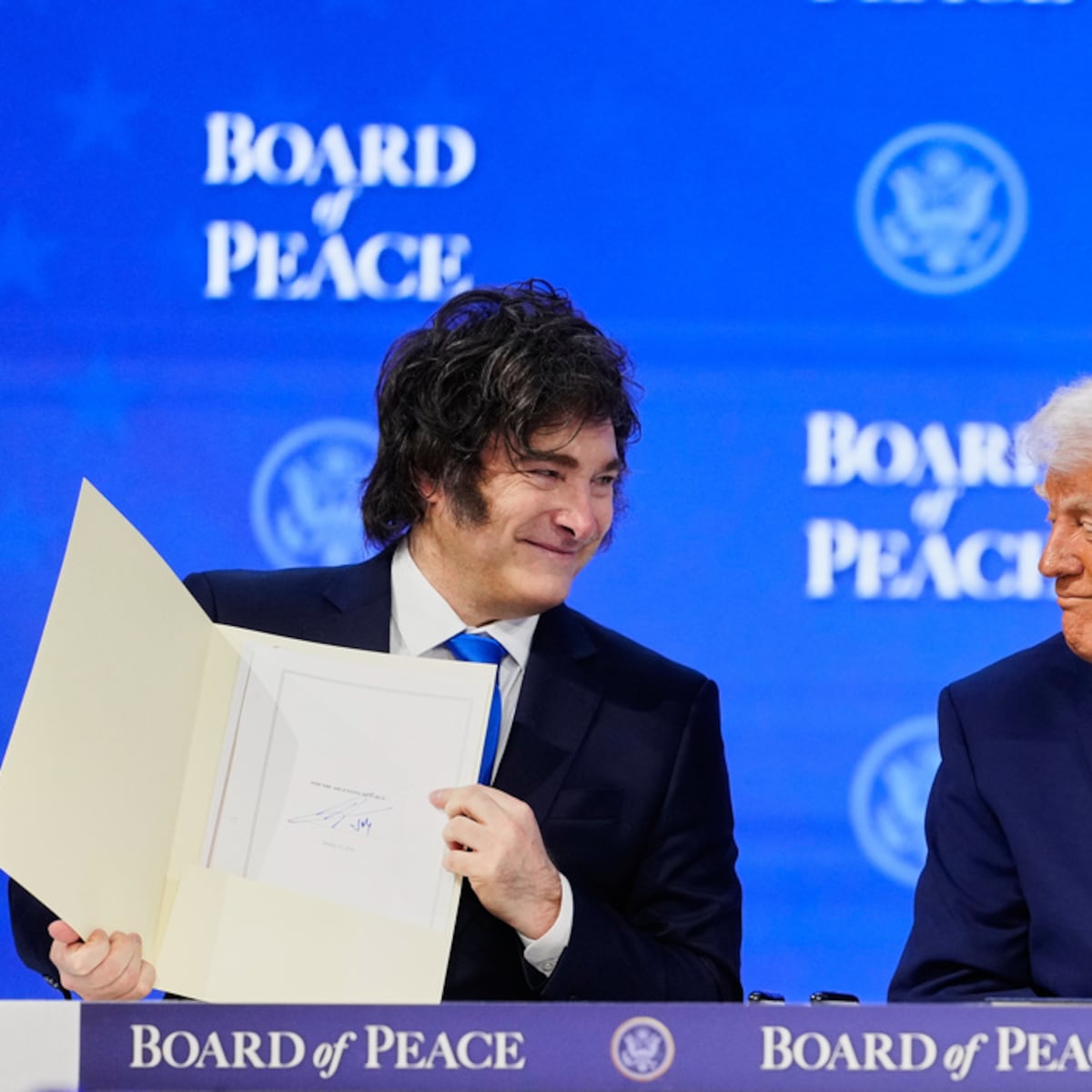 Trump presenta Junta de Paz para Gaza con Javier Milei de Argentina Trump presenta Junta de Paz para Gaza con Javier Milei de Argentina