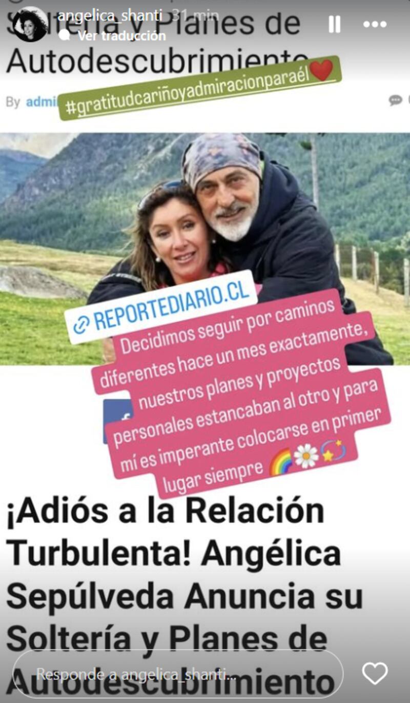 Historia de Angélica Sepúlveda | Instagram