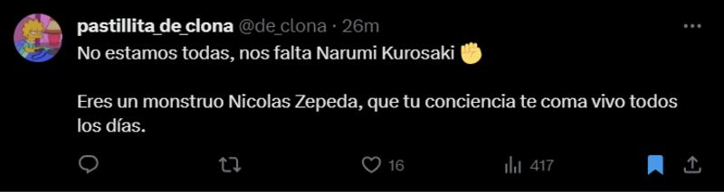 Caso de Nicolás Zepeda | X