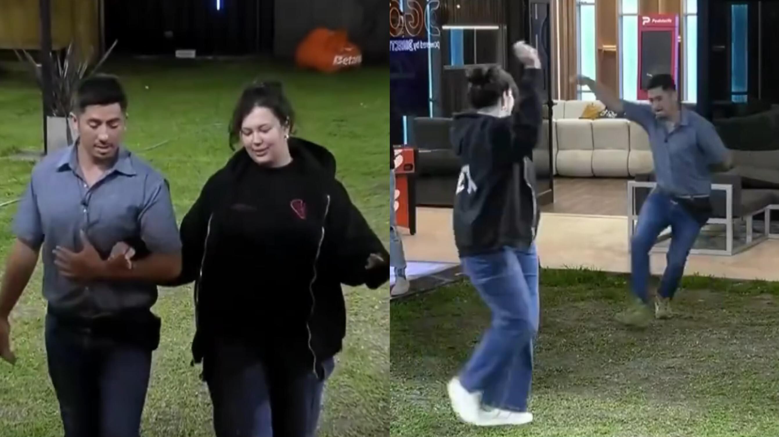 Waldo Villarroel y Michelle Carvalho bailando un pie de cueca