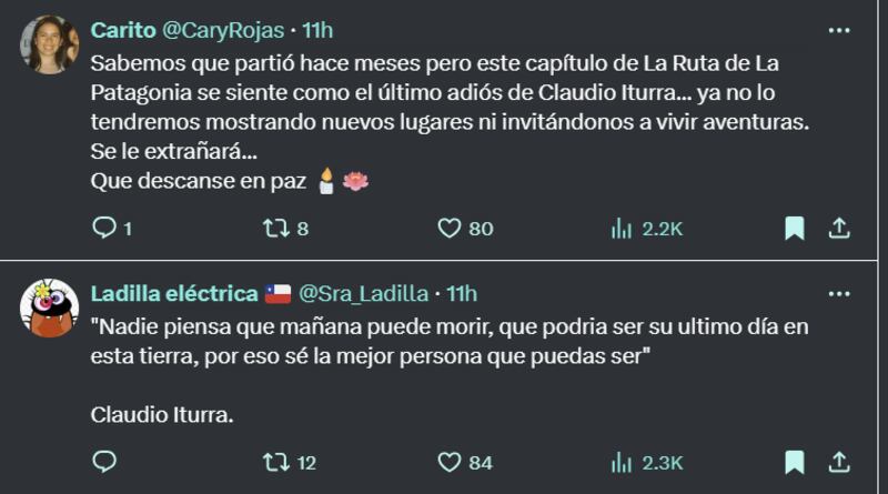 Reacción homenaje a Claudio Iturra | Canal 13