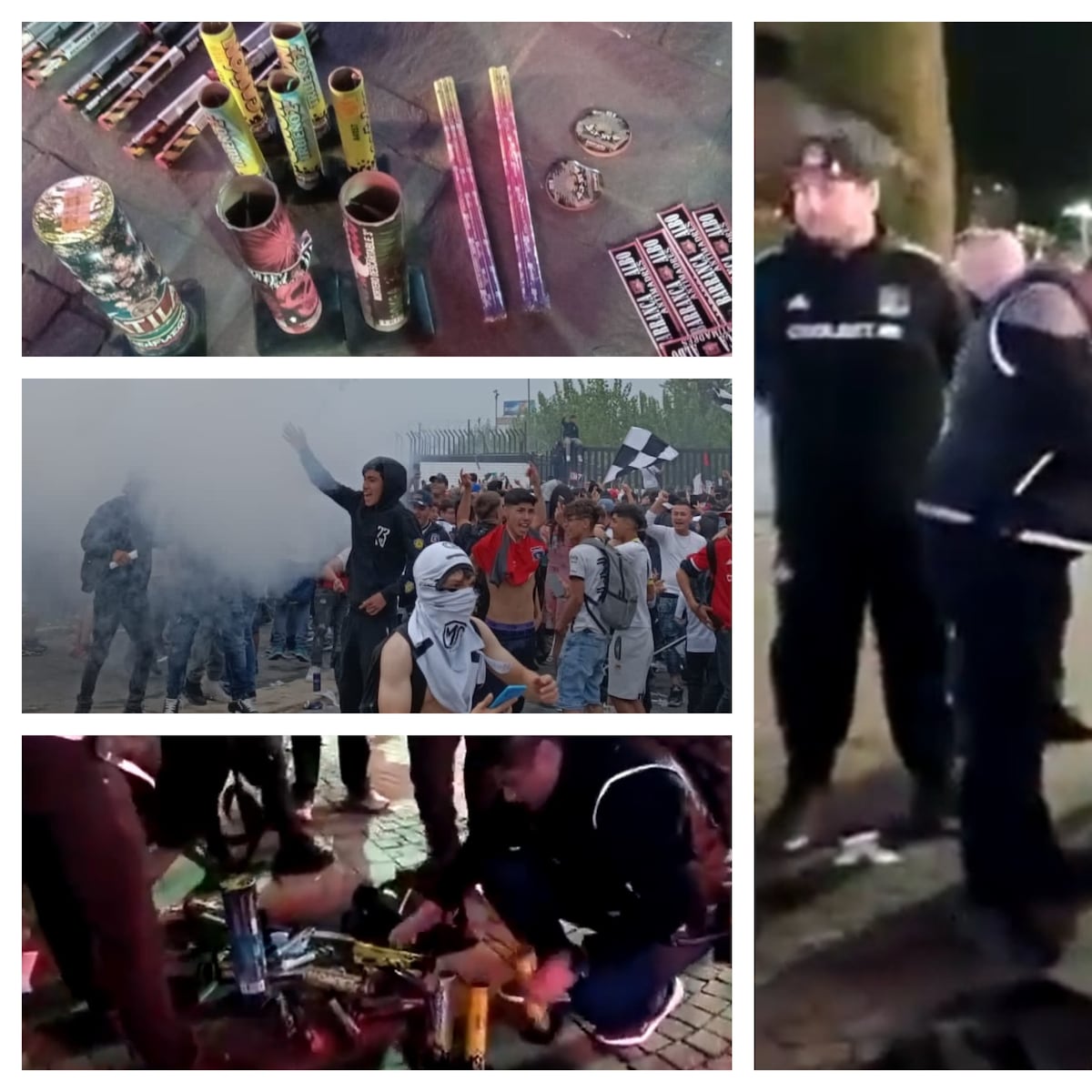 Policía argentina impide banderazo de hinchas de Colo Colo en Buenos Aires Policía argentina impide banderazo de hinchas de Colo Colo en Buenos Aires