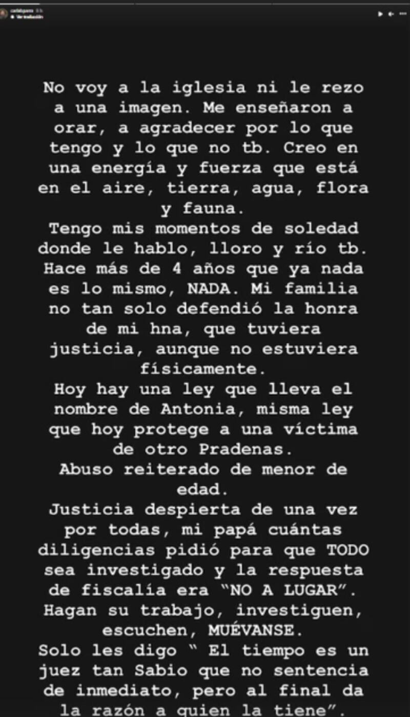 Historia de Carla Barra, hermana de Antonia Barra | Instagram