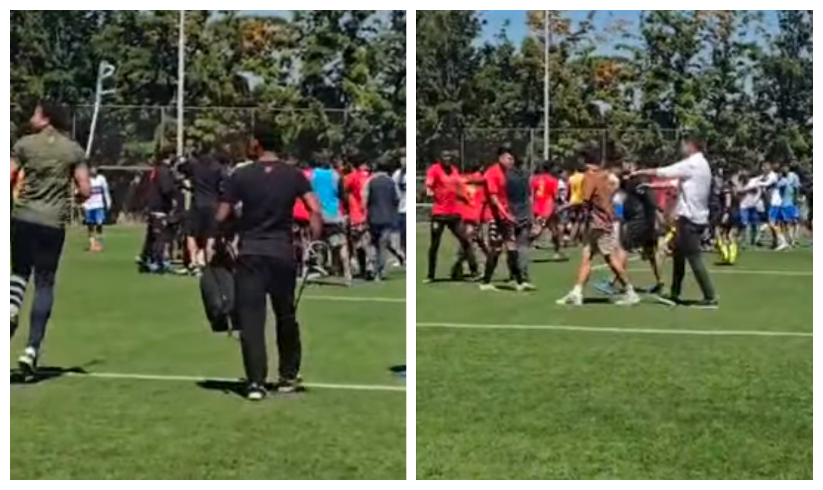 Violenta pelea en semifinal juvenil de la UC y Unión Española Violenta pelea en semifinal juvenil de la UC y Unión Española