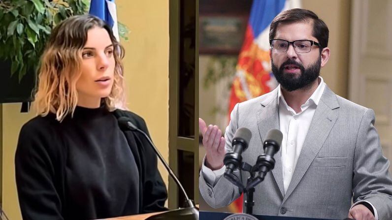 Maite Orsini y Gabriel Boric