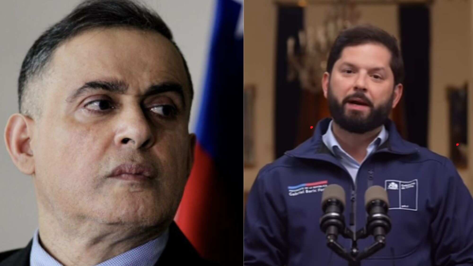 Tarek William Saab y Gabriel Boric