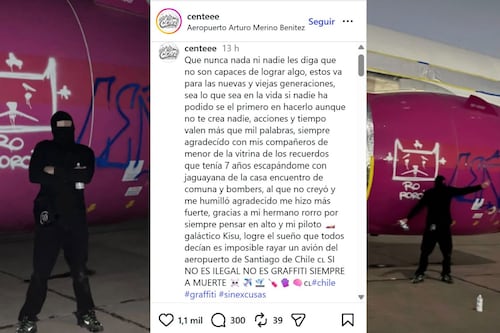 ¿A qué aerolínea pertenece el avión vandalizado en Santiago?