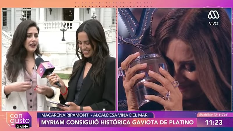 Alcaldesa Ripamonti y la ovacionada Gaviota de Platino a Myriam Hernández en Viña: “El estruendo ensordecedor que se escuchó no lo había visto”