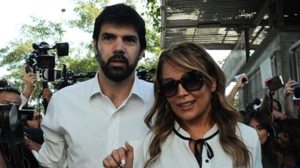 Cathy Barriga y Joaquín Lavín Jr.