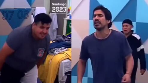 Un encuentro de pesos pesados. Así fue el feroz round que tuvieron Sebastián Ramírez y Rubén al interior de la casa Gran Hermano. Discusión que terminó a la gritos, con acusaciones cruzadas y generando alta tensión en el reality de CHV.
Todo partió cuando el excarabinero llegó a la pieza de los Lulos para conversar con sus compañeros, momento en que el veterano de los mil realitys aprovechó de cantarle unas cuantas verdades.