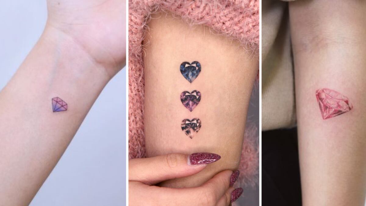 Tatuajes de diamantes femeninos, elegantes y minimalistas para mujeres delicadas y modernas este 2022