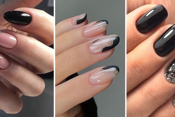 5 diseños de uñas negras con plata para derrochar glamour en Navidad y Año Nuevo