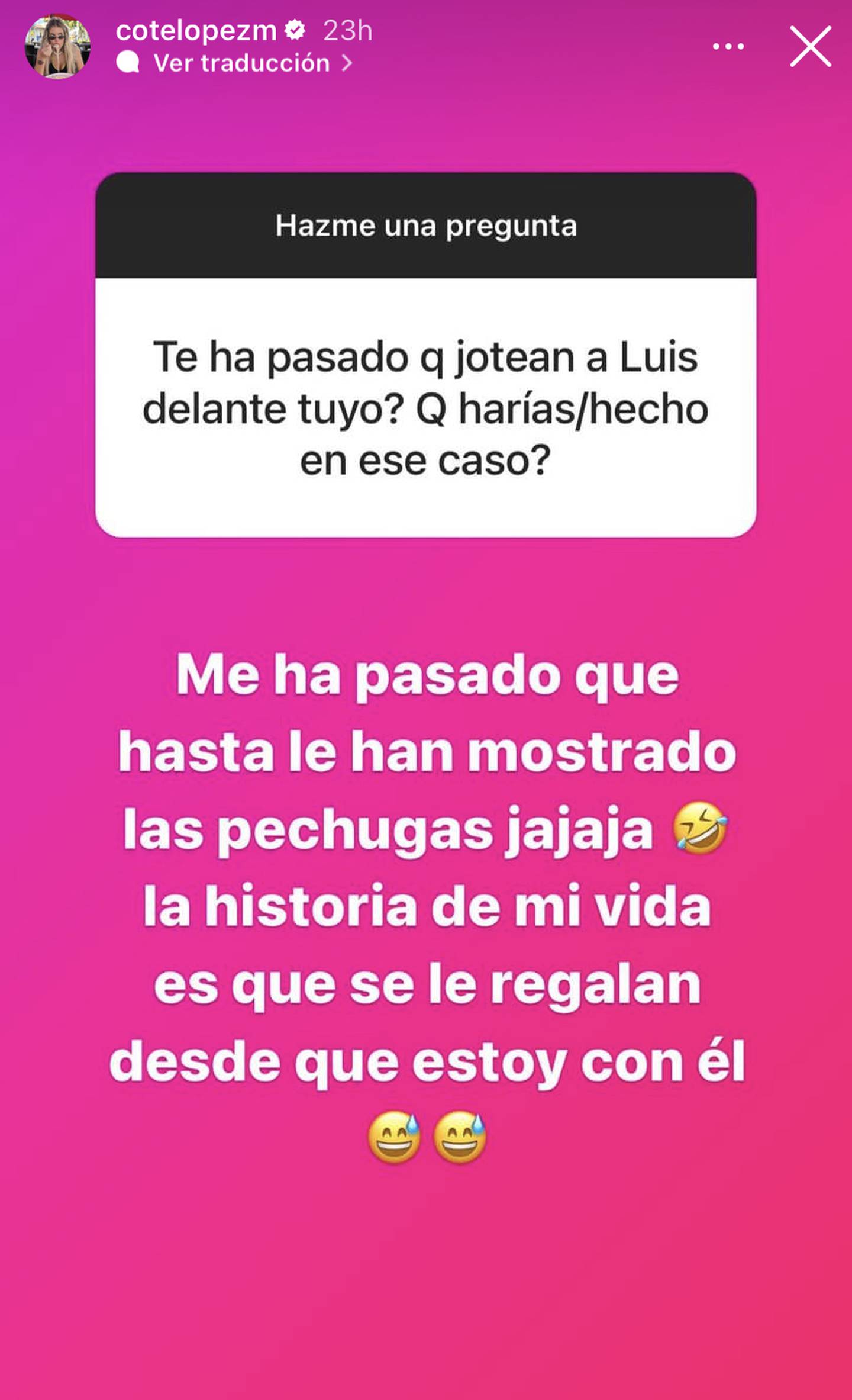 Historia de Cote López | Instagram