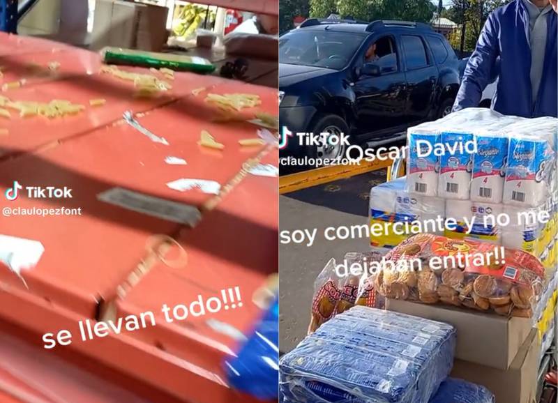 El fuerte descargo de ciudadana argentina tras fila exclusiva para chilenos en un supermercado | Captura: TikTok